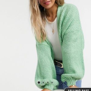 Never worn ASOS cardigan IN BLUE!!!!!!!